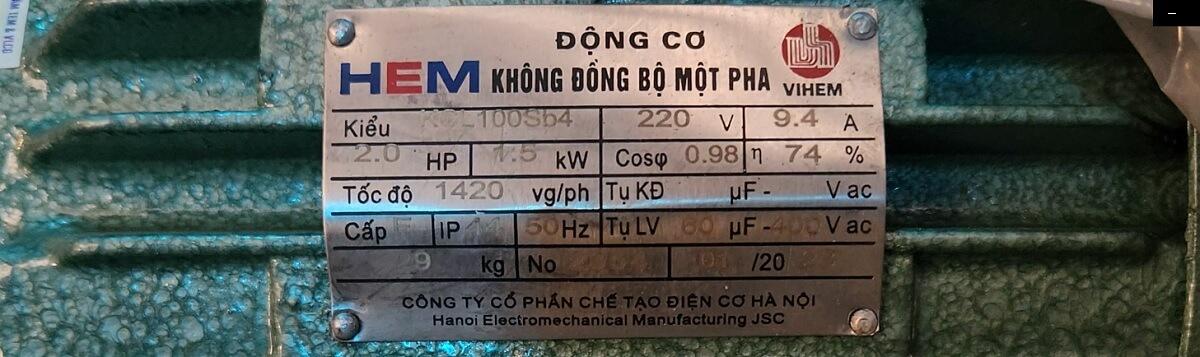xác định công suất mô tơ