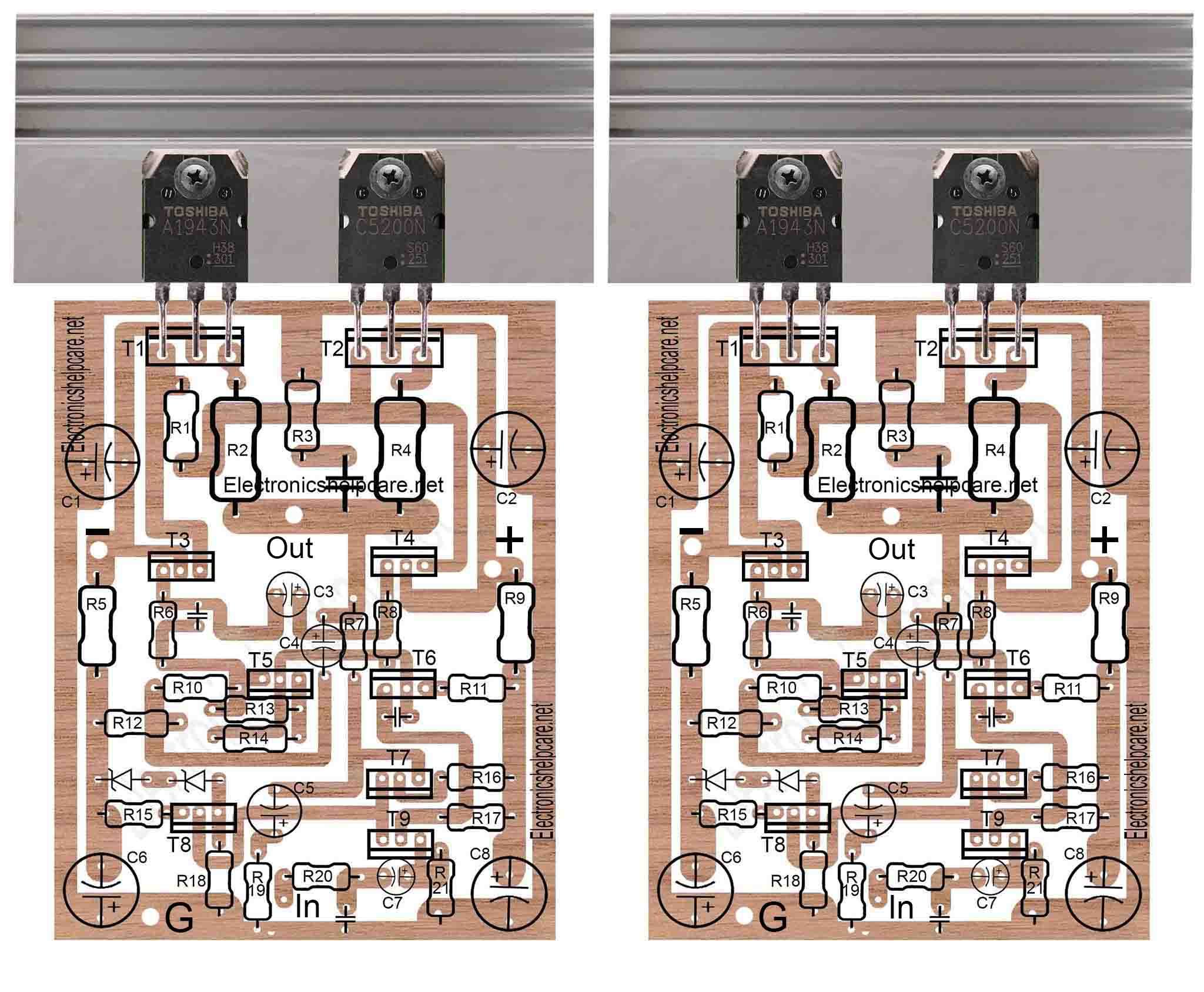 Sơ đồ mạch khuếch đại 2 Transistor